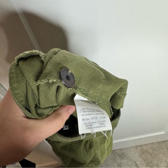 Madewell Station Green Button Front Pocket Mini Skirt Size 0 - Picture 6 of 7